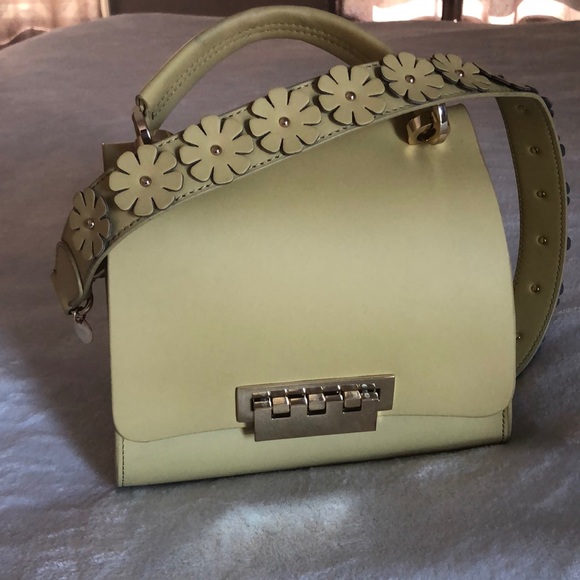 Zac Posen Handbags - Zac Posen Lemon Yellow Floral Strap Shoulder Bag